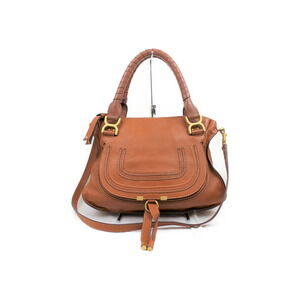 CHLOE Marcie handbag shoulder bag brown leather